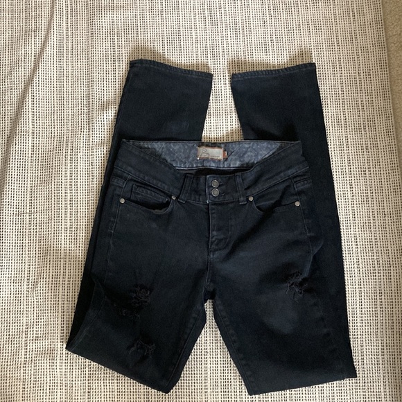 PAIGE Denim - Paige Premium Denim Black Distressed Jeans Size 27